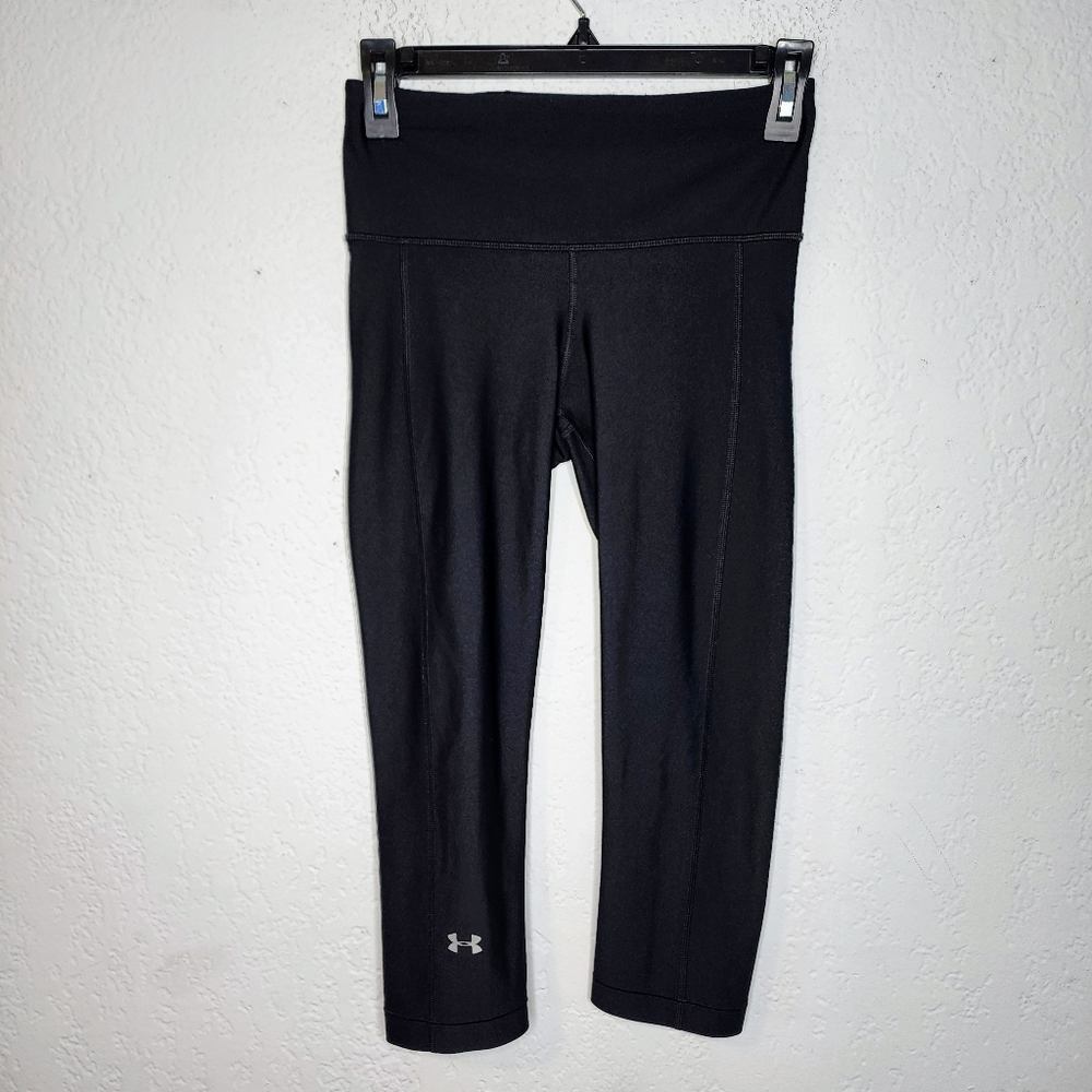 Under Armour Women's Heatgear Black Compression Leggings, Size Small, Athleisure
